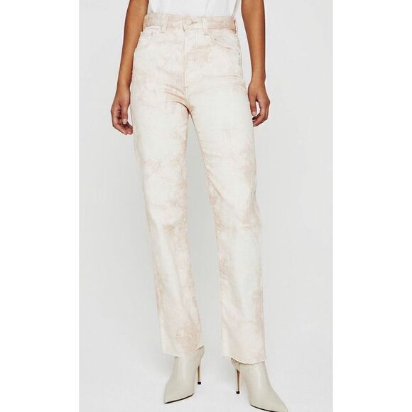 AG Alexxis Crop Straight Jean in Tie Dye Mauve Orchid NWT Size 27 - Picture 3 of 14
